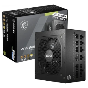 Napajalnik - 850W MSI MAG A850GL Gold 80Plus Gold 90% ATX 3.0 (Gen5) Modular 120mm črna (306-7ZP8A11-CE0)