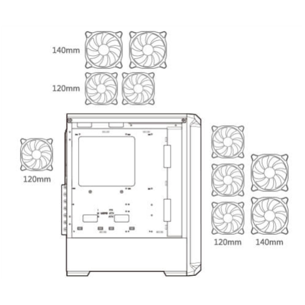 Ohišje Cougar Archon 2 Mesh MidiATX - bela RGB - slika 3