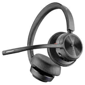 Slušalke brezžične Poly naglavne BT/USB-C USB-A sprejemnik BT700 Voyager 4320 Microsoft Teams črna (77Z30AA)