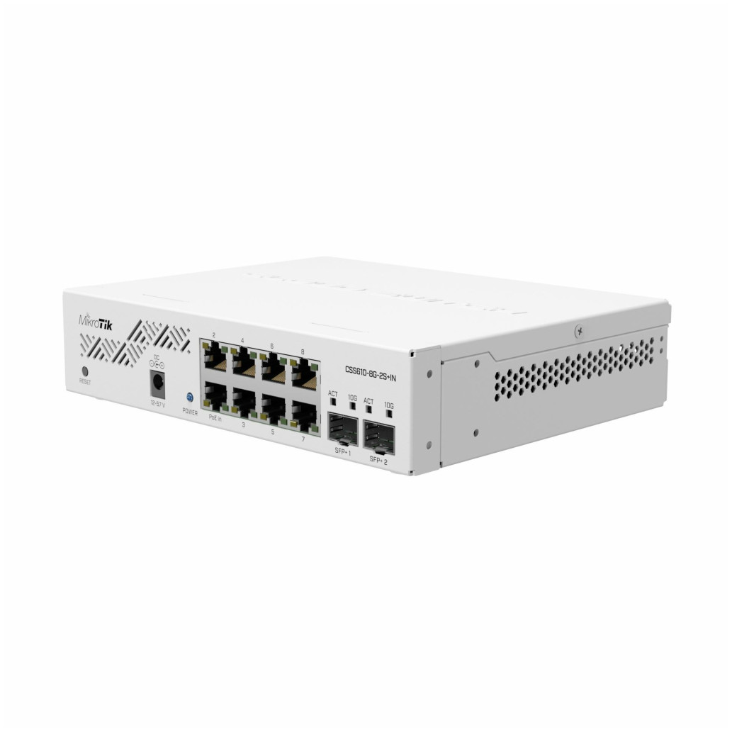 STIKALO 8-PORT + 2x SFP+ Mikrotik (CSS610-8G-2S+IN)