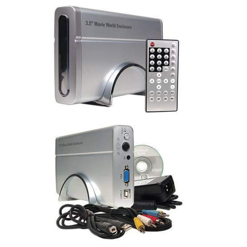 Ohišje za trdi disk 3,5 USB 2.0 DivX ATA