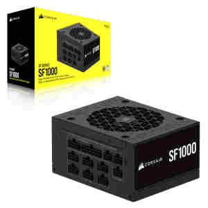 Napajalnik - 1000W Corsair SF1000 SFX 80Plus Platinum 92% ATX 12V V3.1 Modular 92mm črna (CP-9020257-EU)