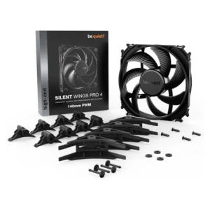 Ventilator be quiet! Silent Wings 4 Pro 140mm črna