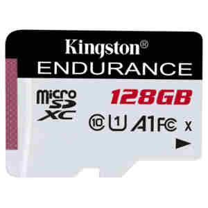 Spominska kartica microSDXC 128GB Kingston High Endurance 95MB/s/45MB/s U3 V10 UHS-I za snemanje (SDCE/128GB)