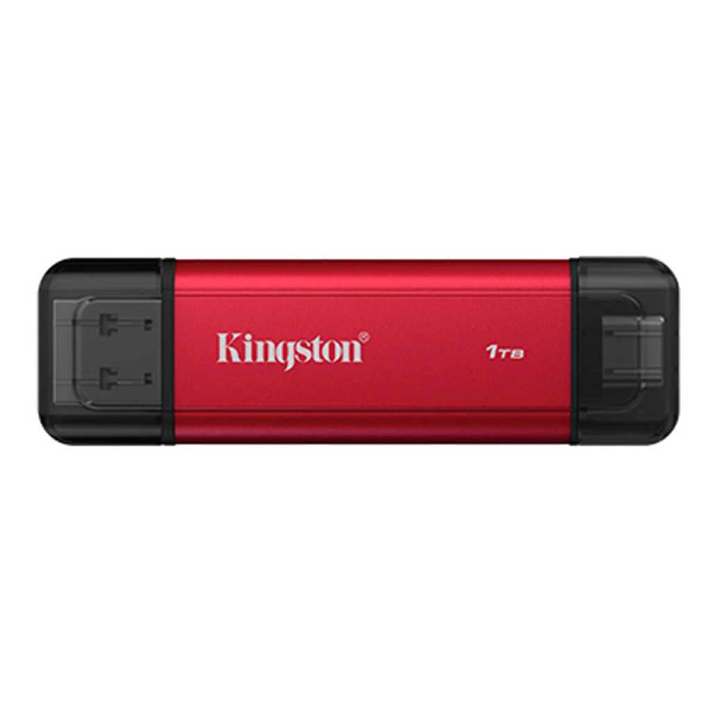 Prenosni disk SSD 1TB USB-C USB 3.2 Kingston Dual Portable 1050MB/s - rdeča (SPSD/1TB)