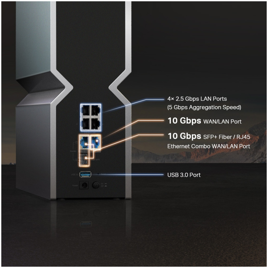 Usmerjevalnik brezžični TP-Link Archer BE800 WiFi7 802.11be BE19000 4xLAN 8x notranja antena () - slika 4