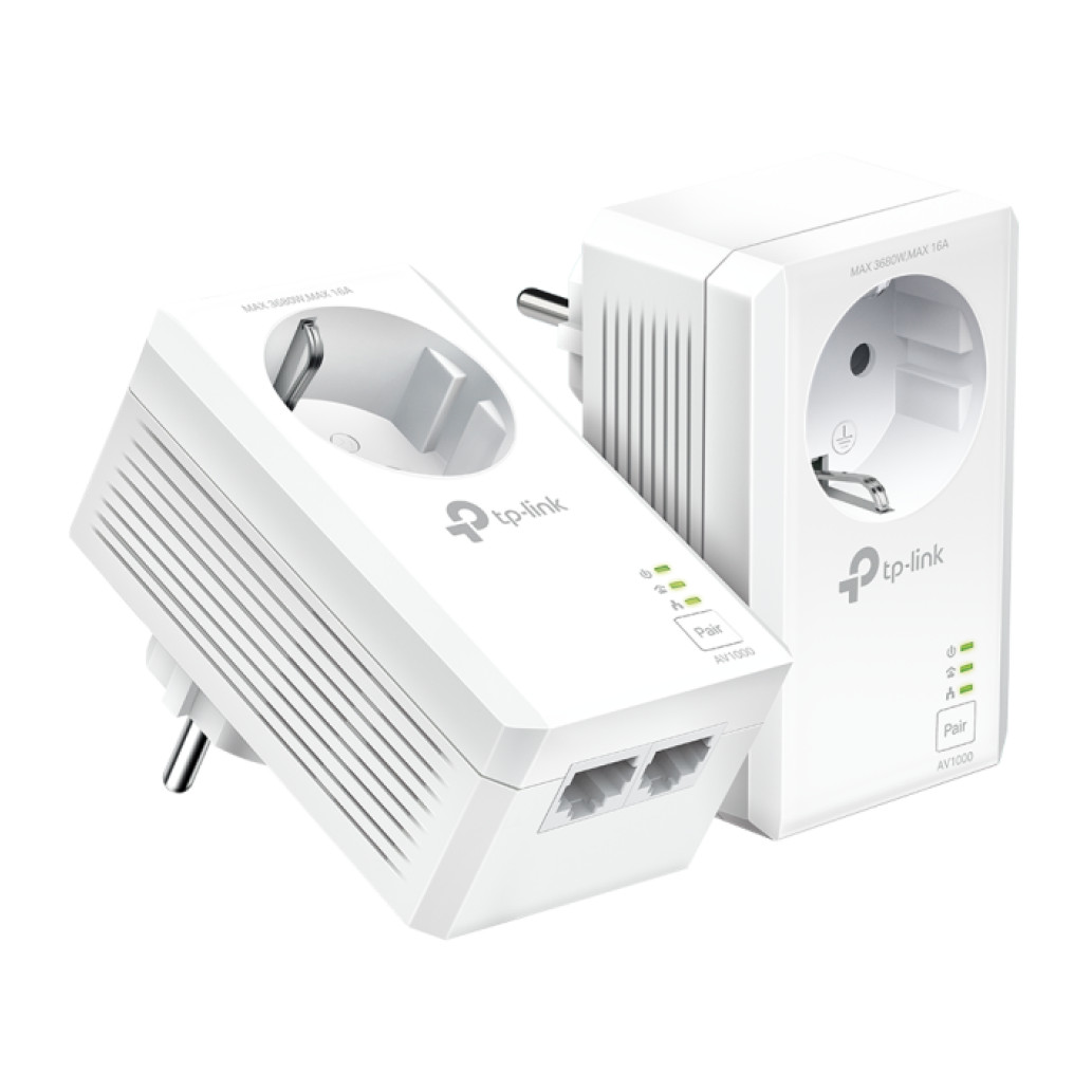 HPAV Powerline 2xLAN 220V TP-Link 1000Mbit/s (1+1) (TL-PA7027P KIT)