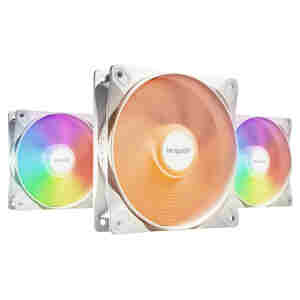 Ventilator be quiet! Light Wings LX 120mm bela RGB (3 pack)