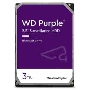 Trdi disk 3,5" 3TB SATA3 WD WD33PURZ Purple 6Gb/s 5400rpm 256MB primeren za snemalnike (WD33PURZ)