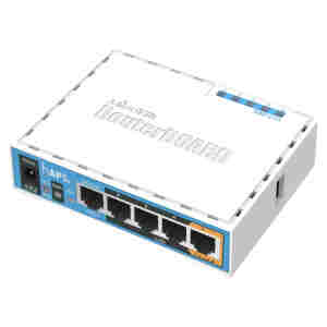 Usmerjevalnik brezžični Mikrotik WiFi5 802.11ac AC750 433Mbit/s 3G/4G USB dongle dualband 4xLAN 2x notranja antena (RB952Ui-5ac2nD)