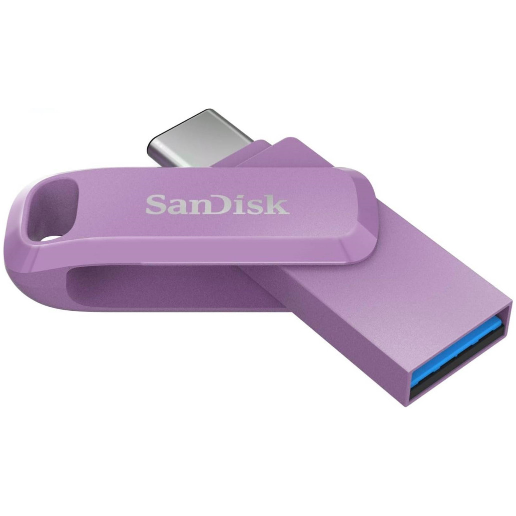 Spominski ključek 128GB USB 3.2/USB-C Sandisk Ultra Dual Drive Go 400MB/s vrtljiv roza (SDDDC3-128G-G46L)