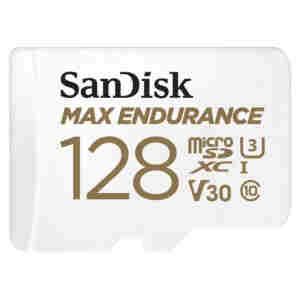 Spominska kartica microSDXC 128GB Sandisk Max Endurance 100MB/s/40MB/s U3 V30 UHS-I +adapter (SDSQQVR-128G-GN6IA)