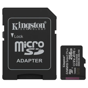 Spominska kartica microSDXC 256GB Kingston Canvas Select Plus 150MB/s/85MB/s U1 V10 UHS-I A2 +adapter (SDCS3/256GB)