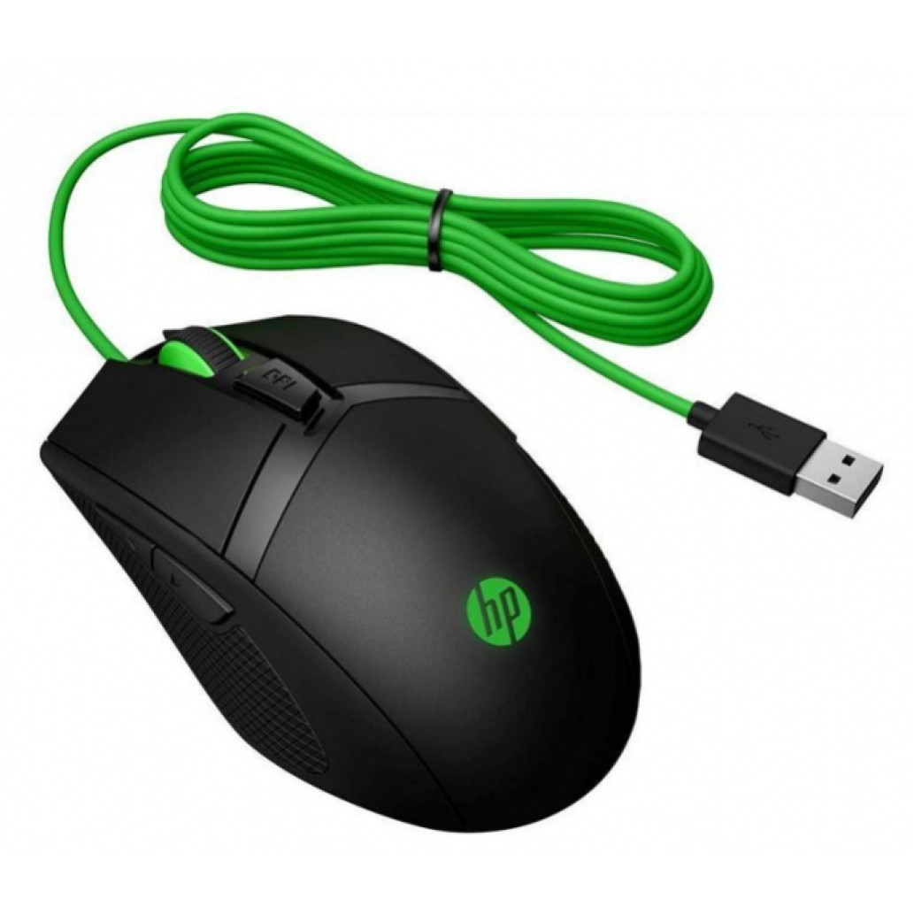 Miš HP 300 Pavilion Gaming Maus črna zelena 8 gumbov 5000 dpi (4PH30AA) - slika 2