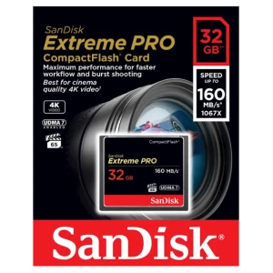 Spominska kartica Compact Flash 32GB Sandisk Extreme Pro 160MB/s/65MB/s (SDCFXPS-032G-X46)