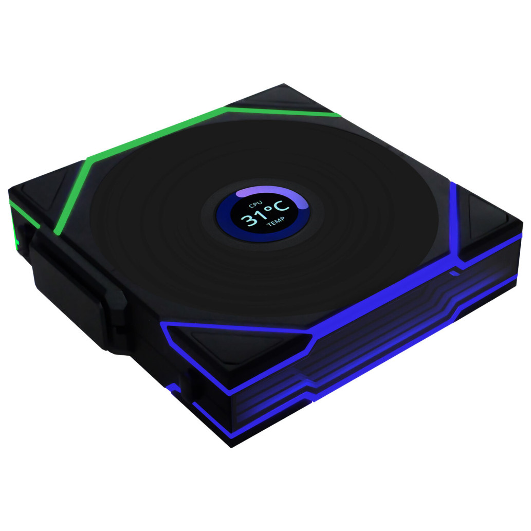 Ventilator Lian-Li UNI FAN TL LCD Reverse Blade 120mm črna ARGB - slika 4