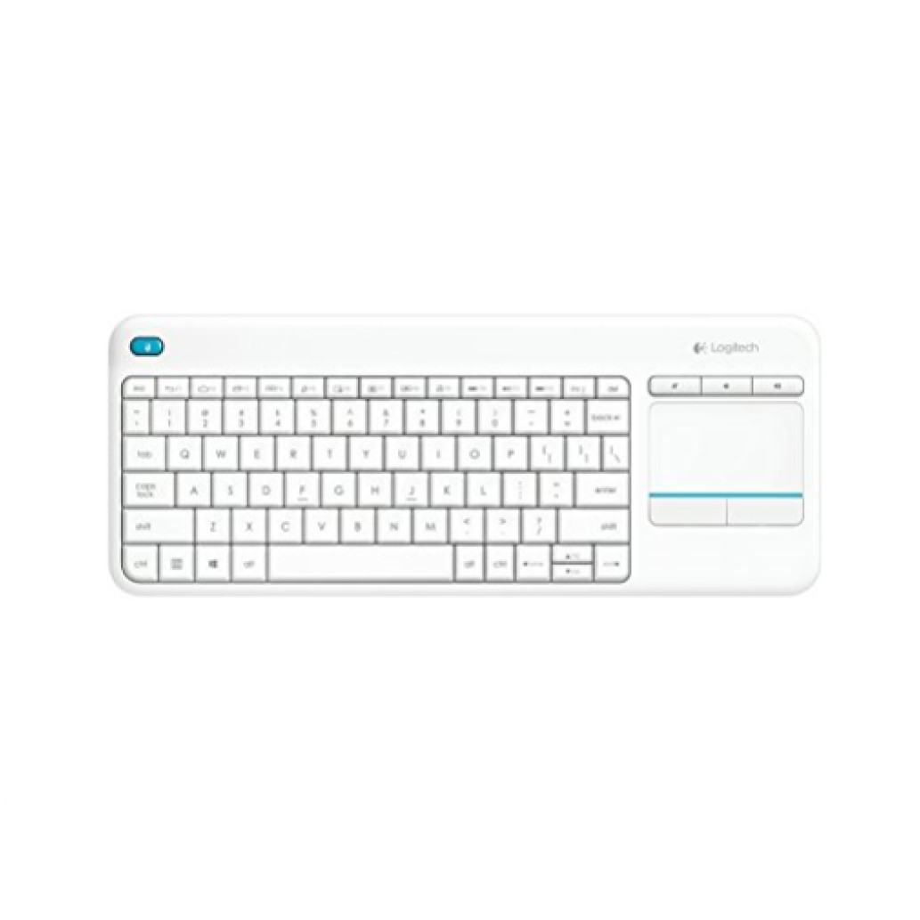 Tipkovnica brezžična Logitech K400 Plus US | SLO gravura bela + TouchPad (920-007146)