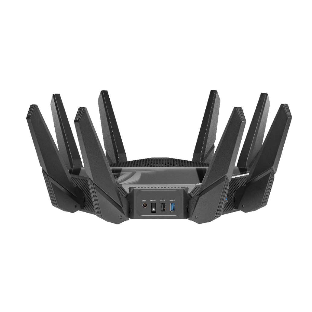 Usmerjevalnik brezžični Asus ROG Rapture GT-AXE16000 WiFi6E 802.11ax AXE16000 4804Mbit/s MESH OFDMA MU-MIMO quadband 4xLAN 2xLAN/WAN10GB 8x antena 4x notranja antena (90IG06W0-MU2A10) - slika 4