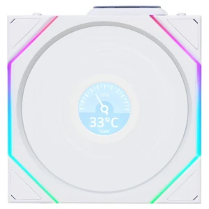 Ventilator Lian-Li UNI FAN TL Wireless LCD 120mm bela ARGB