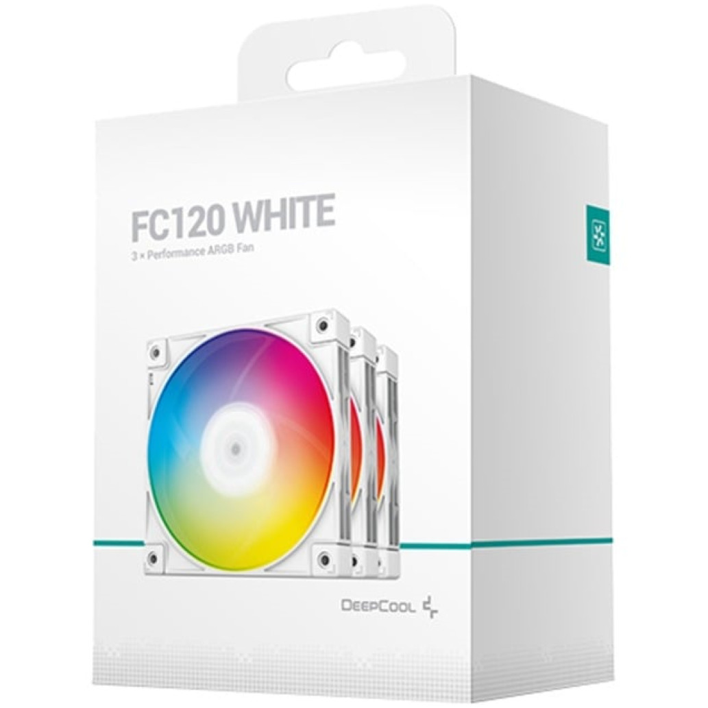 Ventilator Deepcool FC120 120mm, bela RGB (3 pack) - slika 4