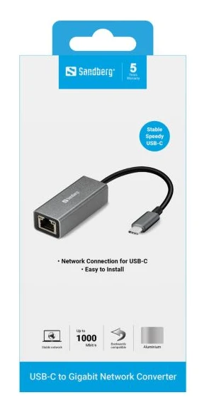 Sandberg USB-C Gigabit Network Adapter mrežni vmesnik - slika 3