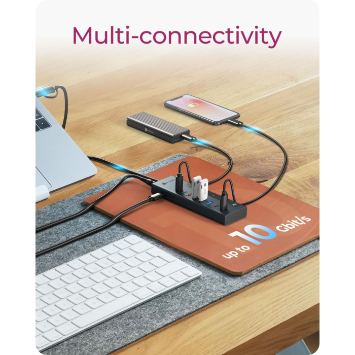 IcyBox IB-HUB1743-CPD 9-v-1 USB-C/A hub vmesnik z PD - slika 3