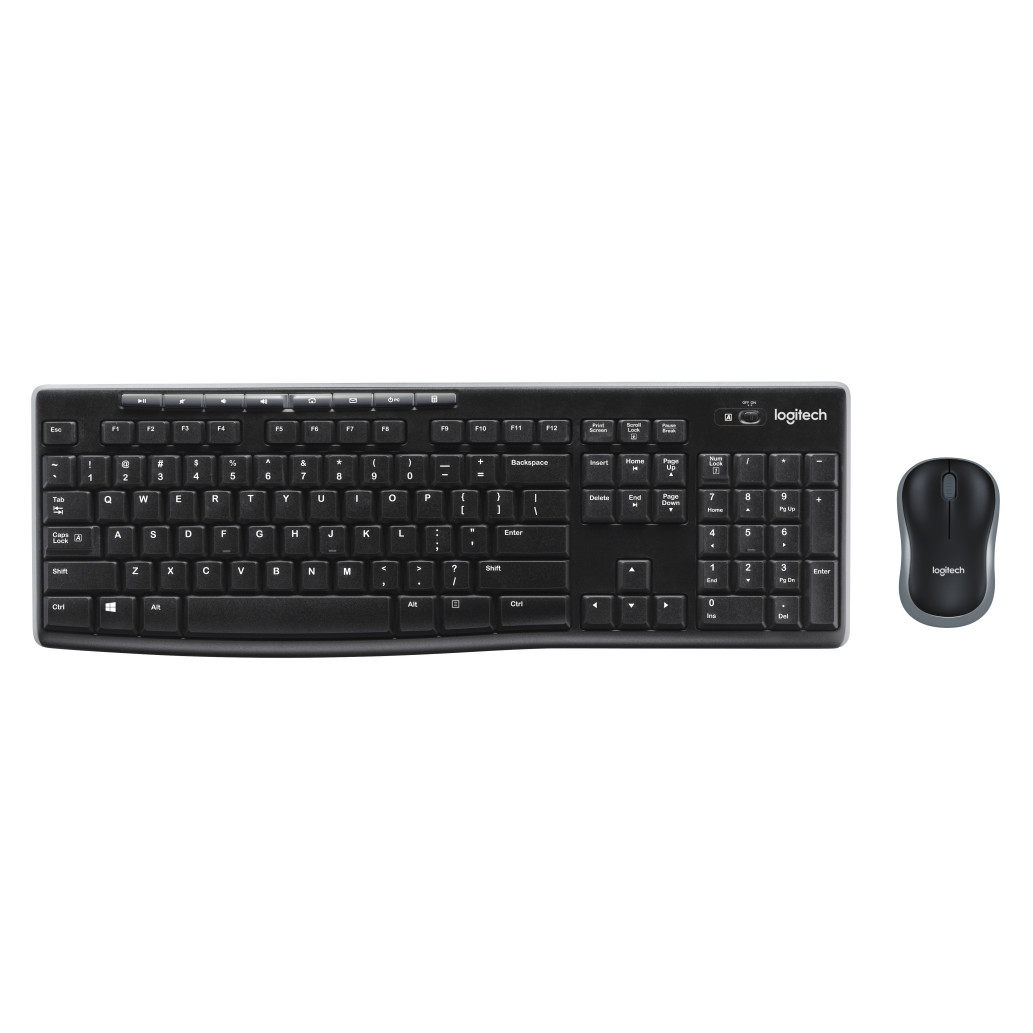 Tipkovnica in miš Logitech brezžična desktop MK270 desktop črna (920-004532) - slika 2