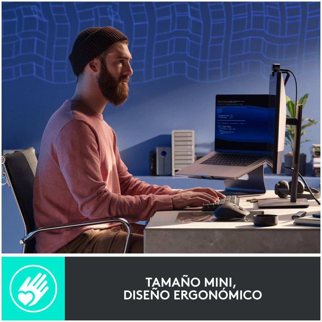 Tipkovnica brezžična + Bluetooth Logitech MX Mechanical MINI UK | SLO gravura grafitna LED osvetlitev (920-010780) - slika 4