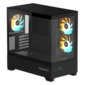 Gigabyte C201 PANORAMIC ATX RGB osvetljeno ohišje, črno