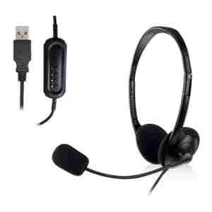 Slušalke Ewent, nadzor glasnosti, mikrofon, USB, EW3568