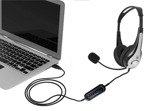 Slušalke Ewent, nadzor glasnosti, mikrofon, USB, EW3565 - slika 3