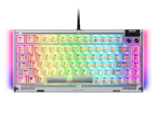 Tipkovnica Razer BlackWidow V4 75%, Phantom White, US - slika 2