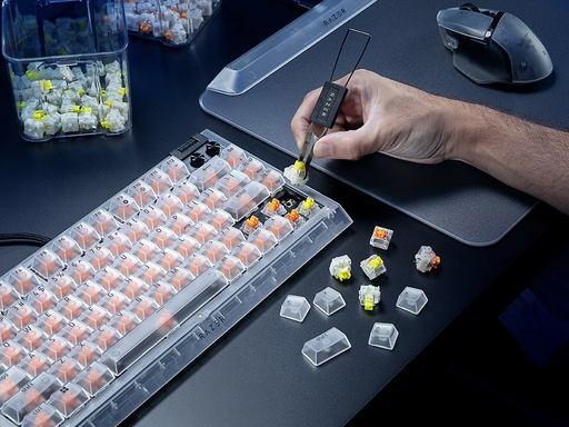 Tipkovnica Razer BlackWidow V4 75%, Phantom White, US - slika 5