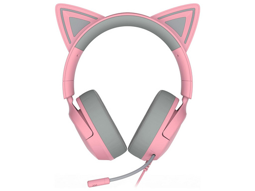 Slušalke Razer Kraken Kitty V3 X Quartz, roza, 3.5 mm - slika 3