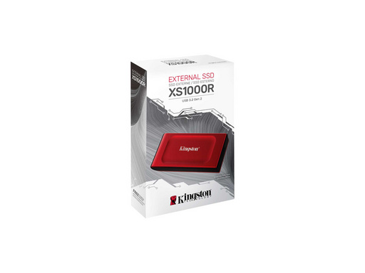 Zunanji SSD 2TB Type-C USB 3.2 Gen2 NVMe, Kingston SXS1000R, rdeč (SXS1000R/2000G) - slika 3