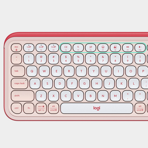 Tipkovnica Logitech Pop Icon Keys, Bluetooth, roza, SLO g. - slika 5