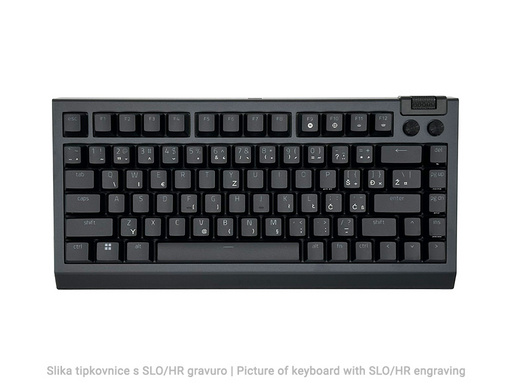 Tipkovnica Razer BlackWidow V4 75%, črna, US SLO g. - slika 2