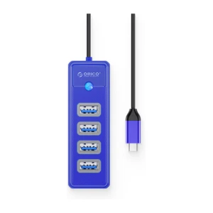 USB-C hub s 4-vhodi, USB 3.0, 0.15m, moder, ORICO PW4U-C3-015