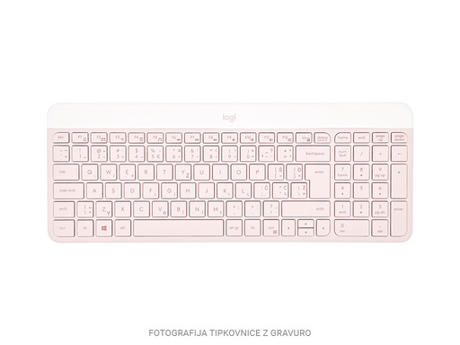 Tipkovnica in miška Logitech Slim Wireless Combo MK470, roza, SLO g. - slika 2