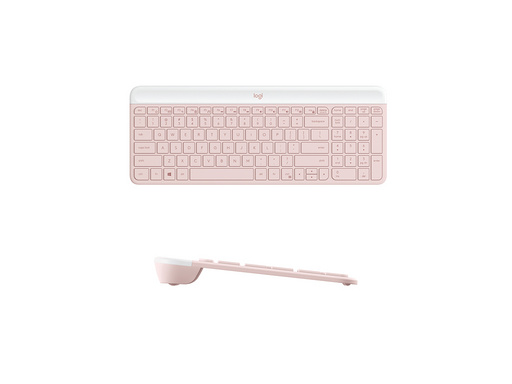 Tipkovnica in miška Logitech Slim Wireless Combo MK470, roza, SLO g. - slika 4
