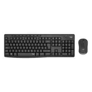 Tipkovnica in miška Logitech MK295 Silent Wireless Combo, grafitna barva, SLO