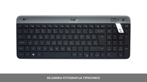 Tipkovnica in miška Logitech Slim Wireless Combo MK470, grafitna barva, SLO - slika 2