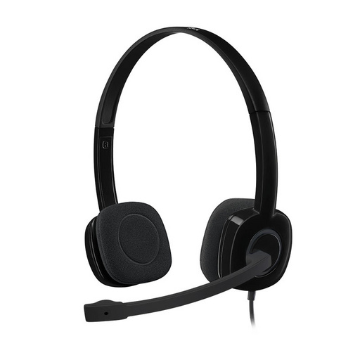 Slušalke Logitech H151, črne, stereo