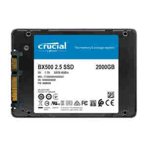 SSD 2TB 2.5" SATA3 3D TLC, 7mm, CRUCIAL BX500 (CT2000BX500SSD1)