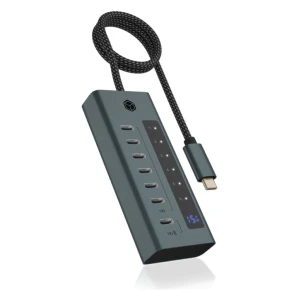 IcyBox IB-HUB1457-C31 7-portni hub vmesnik USB-C 3.2