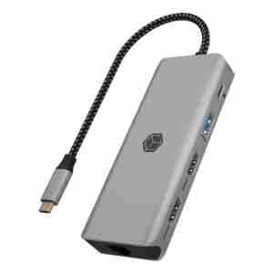 IcyBox IB-DK4012-CPD USB-C priklopna postaja 9v1 s Power Delivery 100W