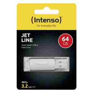 Intenso 64GB Jet Line USB 3.2 70MB/s spominski ključek - siv