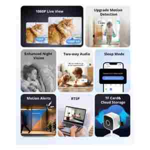 SONOFF notranja videonadzorna kamera CAM-S2, 1080P, Wi-Fi