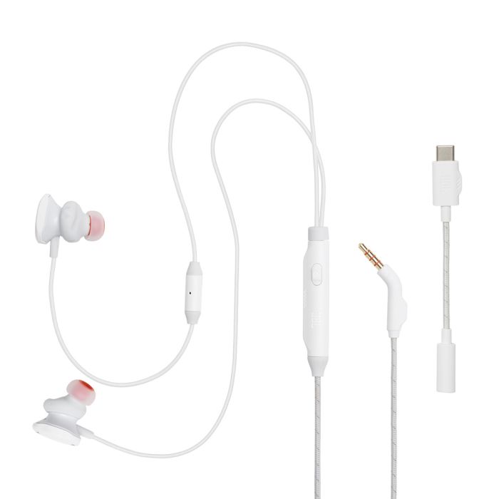 JBL Quantum 50C In-ear žične USB-C gaming slušalke, bele - slika 6