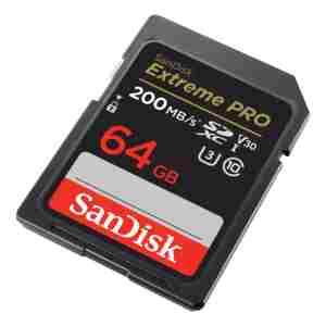 SANDISK EXTREME PRO 64GB SD, 200MB/s